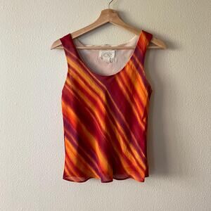 Late 90s / Early 00's orange strip tank Cache | size S